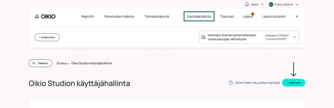 Käyttäjähallinta-Lisää uusi